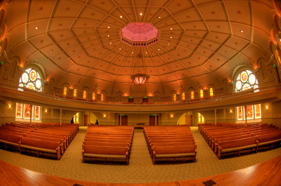 Grand Hall of Indiana Landmarks Center (from the stage)